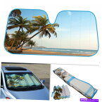 サンシェード パームツリーアイランドビーチ自動車サブトラックフロントフロントガラスサンシェードのためのオートサンシェード PalmTree Island Beach Auto Sun Shade for Car SUV Truck Front Windshield Sunshade
