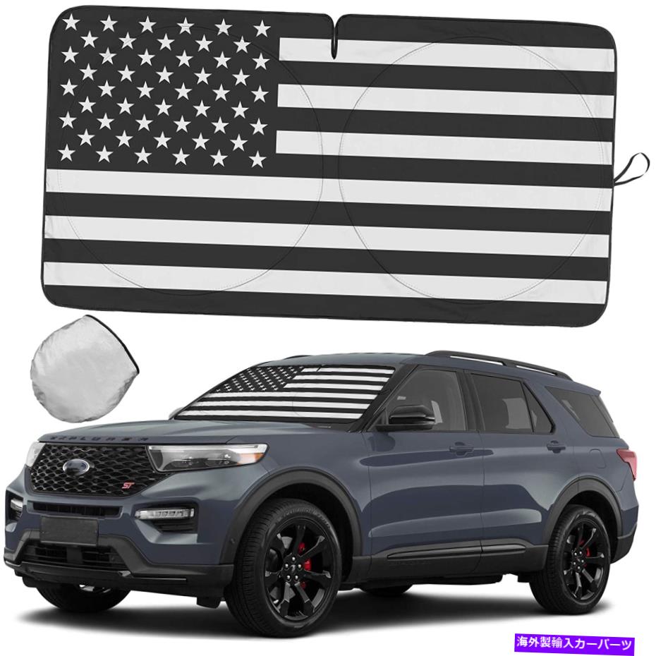 サンシェード ジープアクセサリーカーフロントガラスサンシェードウィンドウアメリカンフラッグカバーバイザー用 For Jeep Accessories Car Windshield Sun Shade Window American Flag Cover Visor