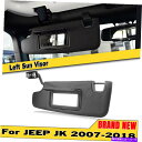 サンシェード ジープラングラーJK 2007-2018のメイクアップミラー付き1PCカーサンヴィザーサンシェード 1PC Car Sunvisor Sun Shade With Make-up Mirror For Jeep Wrangler JK 2007-2018