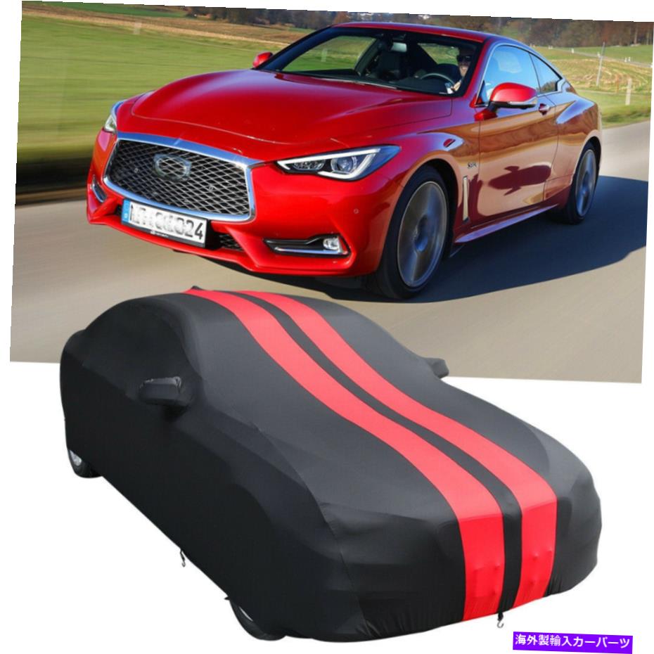 カーカバー インフィニティQ60Sサテンストレッチ屋内カーカバーダストスクラッチカスタム For INFINITI Q60s Satin Stretch Indoor Car Cover Dust Scratch Protect Custom