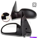 USミラー フォードフォーカスのためのブラックパワー乗客ドライバーサイドビューミラーのペア Pair of Black Power Passenger Driver Side View Mirrors For Ford Focus