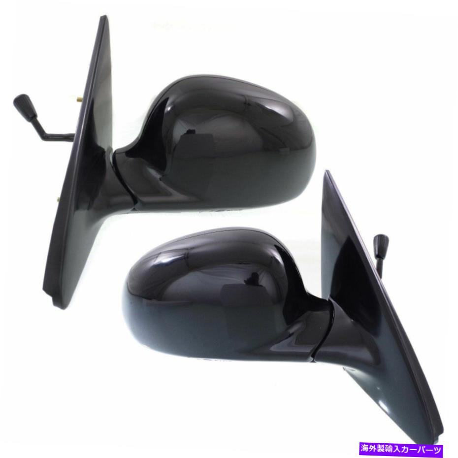 USミラー 92-95ホンダシビッククーペ / HB用の新しいドライバーと助手席のマニュアルミラーセット New Driver & Passenger Side Manual Mirror Set For 92-95 Honda Civic Coupe / HB