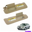 サンシェード メイクアップミラー付き2xサンバイザー左 +右側のヒュンダイソナタ05-10 2x Sun Visor With Makeup Mirror Beige Left + Right Side For Hyundai Sonata 05-10