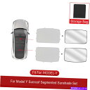 サンシェード テスラモデルyサンルーフサンシェードUV保護スカイライトシェード4+1 PCS e For Tesla Model Y Sun Roof Sunshade UV Protection Skylight Shade 4+1 PCS E(2)