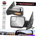 USミラー 2004年から2014年のフォードF150のペアパワー加熱車側ビューミラーとストリーマー信号 Pair Power Heated Car Side ...