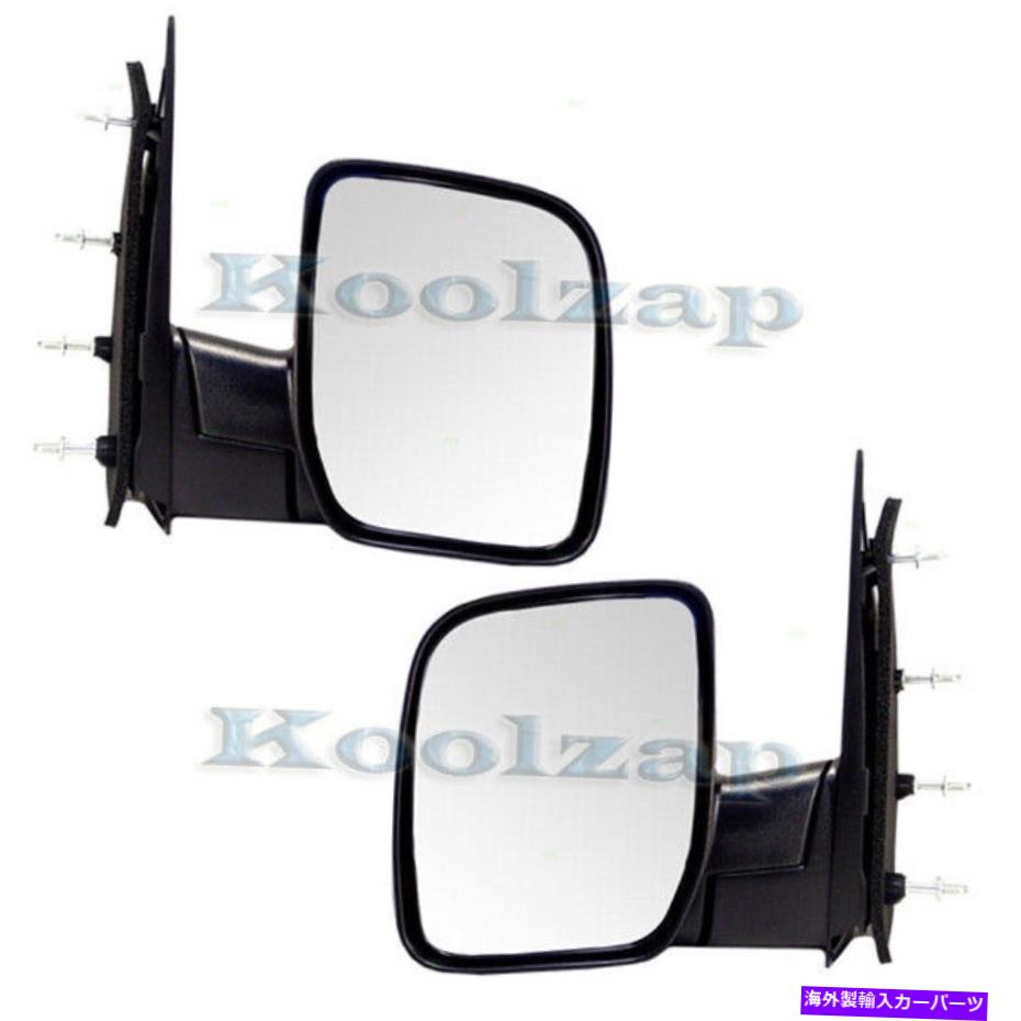 USミラー 08-13用電子シリーズバンリアビュードアミラーマニュアルテクスチャブラックフォールドペアセット For 08-13 E-Series Van Rear View Door Mirror Manual Textured Black Fold PAIR SET