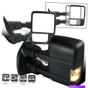 USミラー 99-07フォードF250-F550スーパーデューティパワー加熱煙ターンシグナルのトウミラー Tow Mirrors For 99-07 Ford F250-F550 Super Duty Power Heated SMOKE Turn Signal