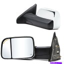 USミラー 02-08ダッジラム1500 03-09 2500ペアタイングサイドミラーパワー加熱クロム For 02-08 Dodge Ram 1500 03-09 2500 Pair Towing Side Mirrors Power Heated Chrome