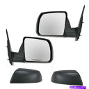 USミラー Tundra Sequoia用のTRQパワーサイドビューミラー TRQ Power Side View Mirrors w/ Black Textu...