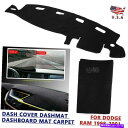 Dashboard Cover 1998年から2001年のダッジラム1500 2500 3500のブラックダッシュカバーマットダッシュボードカーペット Blac...