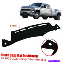 Dashboard Cover カーカバーダッシュマットダッシュボードカーペットブラックフィット2001-2006シボレーシルバラド1500 Car Cover...
