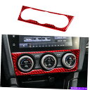 Dashboard Cover スバルWRX 2015-2019のレッドカーボンファイバーエアコンスイッチノブカバートリム RED Carbon Fiber A...