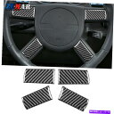 Dashboard Cover クライスラーの4PCS 300 2005-07カーボンファイバーステアリングホイールカバートリムアクセサリー 4Pcs For ...