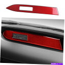 Dashboard Cover フォードマスタング2015-19レッドカーボンファイバーセントラルダッシュボードインテリアトリムカバー For Ford Mus...