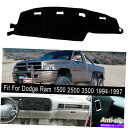 Dashboard Cover ダッシュボードカバーパッドカーペットブラックダッジラム1500 2500 1994-1997サンシールドパッド Dashboar...