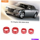 Dashboard Cover 赤いエアコンスイッチノブトリムカバー装飾リングクライスラー300 2004-2010 Red Air Conditioner S...