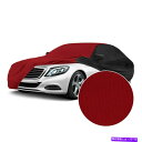 J[Jo[ Jo[TeXgb`ȐԂJX^J[Jo[wubN Coverking Satin Stretch Indoor Pure Red Custom Car Cover w Black