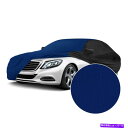 カーカバー Ford Aspire 94-97サテンストレッチ屋内インパクトブルーカスタムカーカバーWブラック For Ford Aspire 94-97 Satin Stretch Indoor Impact Blue Custom Car Cover w Black