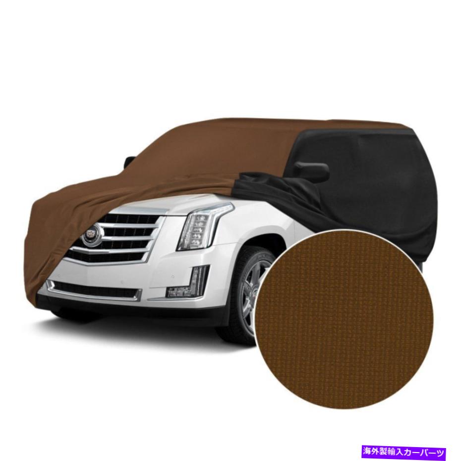 J[Jo[ Jo[TeXgb`Jn^JX^J[Jo[WubNTCh Coverking Satin Stretch Indoor Kalahari Tan Custom Car Cover w Black Sides