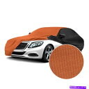 カーカバー カバーサテンストレッチ屋内インフェルノオレンジカスタムカーカバーWブラックサイド Coverking Satin Stretch Indoor Inferno Orange Custom Car Cover w Black Sides(2)
