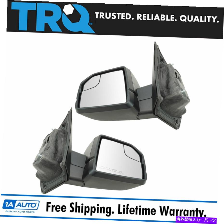 USミラー TRQパフォーマンスミラーマニュアルテクスチャブラックセット2フォードF150 TRQ Performance Style Mirror Manual Textured Black Set of 2 for Ford F150