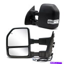 US~[ 02-07tH[hF350 F450X[p[f[eBp[MLEDMLH RȞ~[ Towing Mirrors For 02-07 Ford F350 F450 Super Duty Power Heated LED Signal LH RH