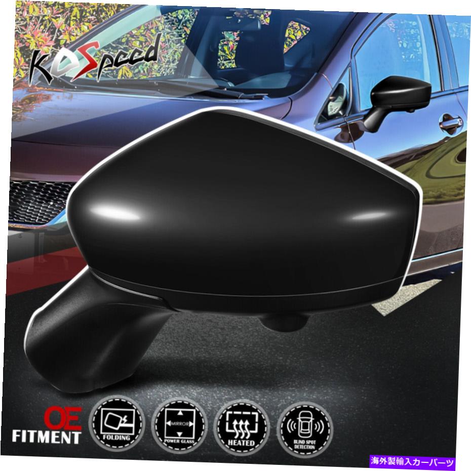 USߥ顼 15-17Τκ¦ܤ줿Ǯ줿ѸХӥ塼ߥ顼 Left Side Powered Heated Blind Spot Detection View Mirror for 15-17 Nissan Versa