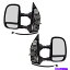 USߥ顼 ɥȥѥߥ顼Υåȥƥ쥹ԥåǥ奢륢եå02-08եE꡼Х Set of Side Tow Power Mirrors Telescopic Dual Arms fits 02-08 Ford E-Series Van