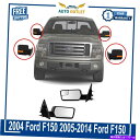 USミラー 2004-14 Ford F150の2ミラーパワーアンバーリフレクターテクスチャキャップペアのリフェット LifSet of 2 Mirror Po...