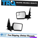 USミラー TRQミラーパワーアンバーリフレクターブラックテクスチャキャップペア04-13 F150用セット TRQ Mirror Power Amber Re...