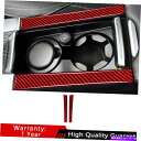 Dashboard Cover ボルボS60 V60 2012-2019レッドカーボンファイバーギアシフト両サイドカバートリム For Volvo S60 V6...