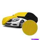 カーカバー シボレーカマロ10-15ストームプルーフ黄色のカスタムカーカバーWブラックサイド For Chevy Camaro 10-15 Stormproof Yellow Custom Car Cover w Black Sides(2)