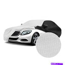 カーカバー カバーサテンストレッチ屋内パールホワイトカスタムカーカバーWブラックサイド Coverking Satin Stretch Indoor Pearl White Custom Car Cover w Black Sides(2)