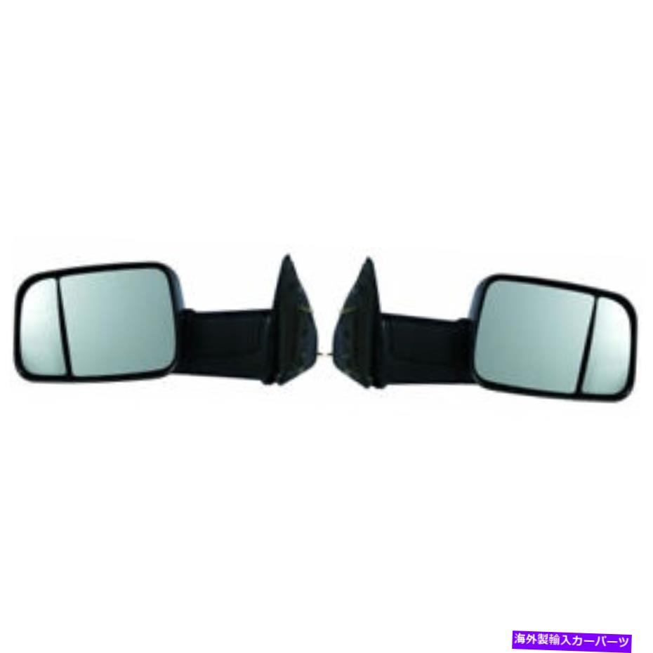 USミラー 2010年ダッジRAM 2500ドアミラーペアドライバーと乗客側のテクスチャ For 2010 Dodge Ram 2500 Door Mirror Pair Driver and Passenger Side Textured