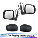 USミラー 08-10グランドキャラバンにセットされた左の黒い加熱パワーミラー左ペア Smooth Black Heated Power Side Mirror...
