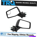 USミラー TRQサイドビューミラーペアシルバラード1500用のパワー加熱ストライプテクスチャキャップ TRQ Side View Mirror Pair Po...