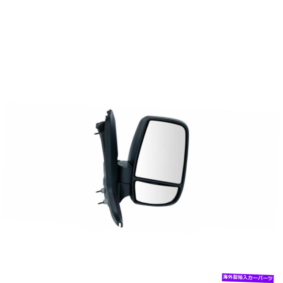 USミラー ミラーマニュアル下凸ガラステクスチャブラックRHフォードトランジットロールーフ Mirror Manual Lower Convex Glass Textured Black RH For Ford Transit Low Roof