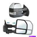 USミラー 15-20フォードF-150ピックアップパワー加熱ターンシグナルクロムのけん引鏡 Pair Towing Mirrors For 15-20 Ford F-150 Pickup Power Heated Turn Signal Chrome