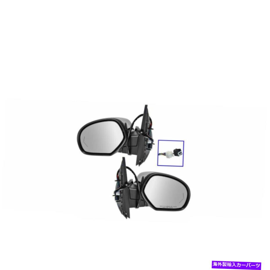 USミラー ミラーパワー折りたたまれたドットLEDターン信号ペア2xキャデラックシェビーGMC Mirror Power Folding Heated Dot LED Turn Signal Pair 2x For Cadillac Chevy GMC