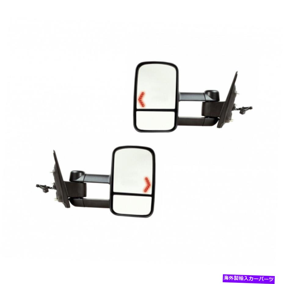 USミラー シボレーシルバラード1500 2014ドアミラードライバーと乗客のペアの外側 For Chevy Silverado 1500 2014 Door Mirror Driver and Passenger Pair Rear Outside