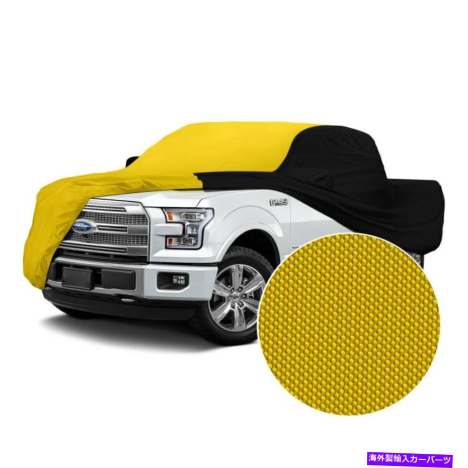 カーカバー フォードF-150 98-99カバーストームプルーフ黄色のカスタムカーカバーWブラックサイド For Ford F-150 98-99 Coverking Stormproof Yellow Custom Car Cover w Black Sides