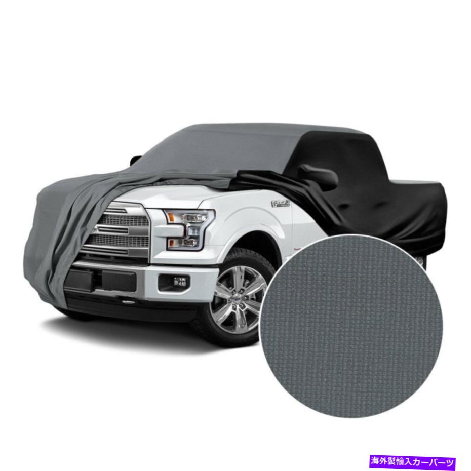 J[Jo[ tH[hF-100 56TeXgb`^bNO[JX^J[Jo[WubN For Ford F-100 56 Satin Stretch Indoor Metallic Gray Custom Car Cover w Black