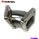 Turbo Charger ステンレス鋼45度ターボ充電器フランジ変換アダプターT2 4ボルト新しい Stainless Steel 45 Degree Turbo Charger Flange Conversion Adapter T2 4-Bolt New