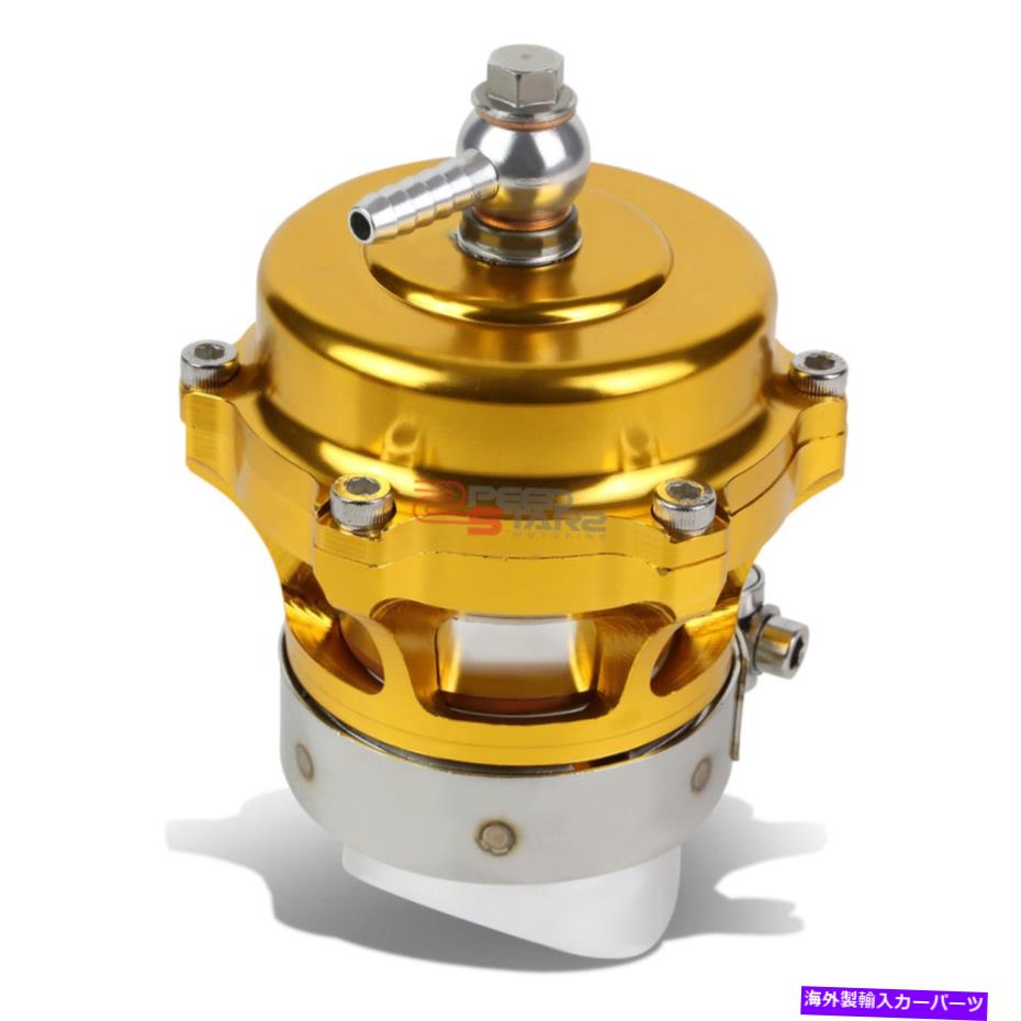 Turbo Charger 50mmアルミニウムゴールドターボチャージャーブローオフバルブPSIブースト+フランジ+Vバンドクランプ 50MM ALUMINUM GOLD TURBOCHARGER BLOW OFF VALVE PSI BOOST+FLANGE+V-BAND CLAMP