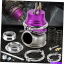 Turbo Charger ユニバーサル外部12-PSI 60mmターボ/充電器VバンドウェストゲートWG W/スプリングパープル UNIVERSAL EXTERNAL 12-PSI 60MM TURBO/CHARGER V-BAND WASTEGATE WG W/SPRING PURPLE