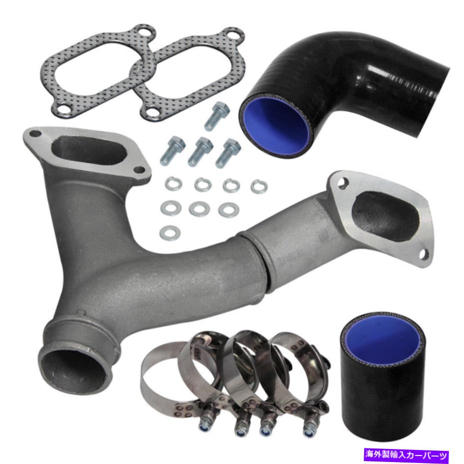 Turbo Charger 適合02-07スバルインプレッサWRX/STIアップグレードインタークーラーYパイプ +ブラックカプラー Fits 02-07 Subaru Impreza WRX/STI Upgrade Intercooler Y-Pipe + Black Couplers