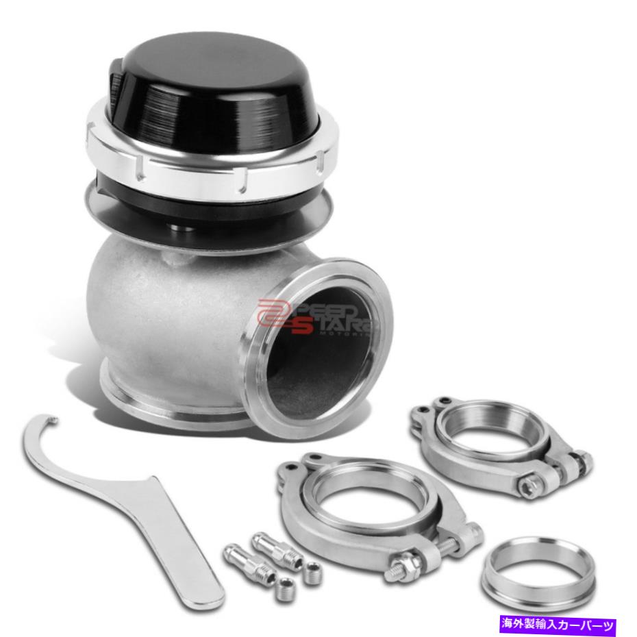 Turbo Charger 45mmターボ充電器マニホールドアルミニウムVバンド外部ブラックウェストゲート+スプリング 45MM TURBO CHARGER MANIFOLD ALUMINUM V-BAND EXTERNAL BLACK WASTEGATE+SPRING