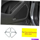 Dashboard Cover シボレーequinox 2018-22ブラックチタンインナードアスピーカーリングカバートリム用 For Chevrolet Equinox 2018-22 Black Titanium Inner Door Speaker Ring Cover Trim(2)