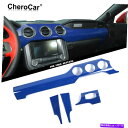 Dashboard Cover tH[h}X^ÕCeA_bV{[hplgJo[ANZT[2015-2020u[ Interior Dashboard Panel Trim Cover Accessories for Ford Mustang 2015-2020 Blue