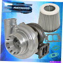 Turbo Charger T70オイル冷却ターボ充電器サージT3 +高流量エアフィルターシルバー T70 Oil Cooled Turbo Charger Surge T3 + High Flow Air Filter Silver(2)